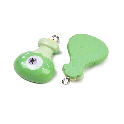 Halloween Opaque Resin Pendants RESI-C062-02C-1