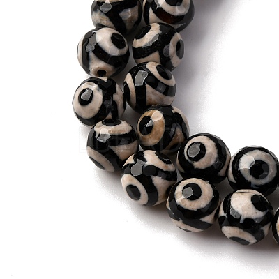 Tibetan Style 3-Eye dZi Beads TDZI-G341-8mm-08-1