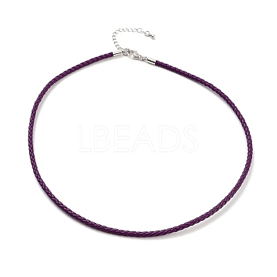 Braided Round Imitation Leather Bracelets Making BJEW-H610-01P-10-1