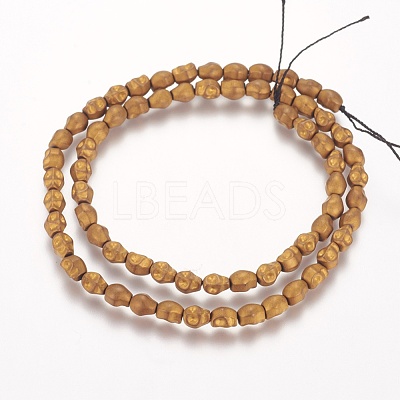 Electroplated Non-magnetic Synthetic Hematite Beads Strands G-K259-08A-1