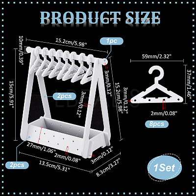 1 Set Coat Hanger Removable Acrylic Earring Displays EDIS-PH0001-92-1