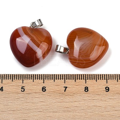 Dyed Natural Banded Agate Pendants G-G202-08A-1