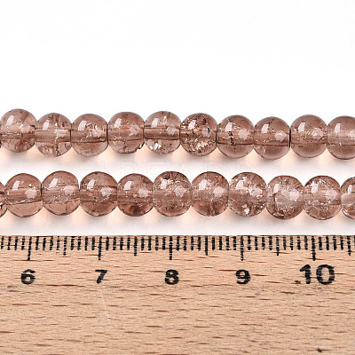 Crackle Glass Beads Strands CCG-Q001-6mm-07-1