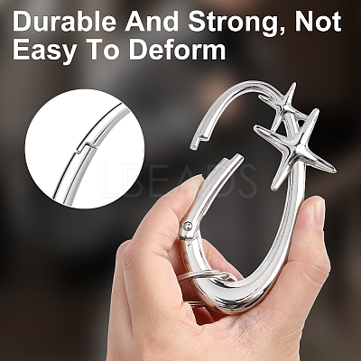 2Pcs 2 Colors Alloy Spring Gate Rings FIND-ME0003-44A-1