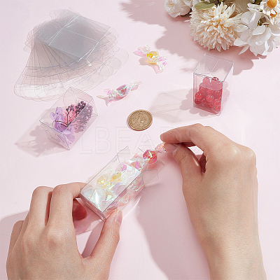 Transparent Plastic PVC Box Gift Packaging CON-WH0085-85A-1