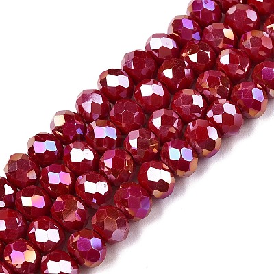 Electroplate Glass Beads Strands LS-EGLA-A044-P8mm-B15-1