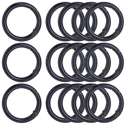 18Pcs Zinc Alloy Spring Gate Rings FIND-SP0001-39-1
