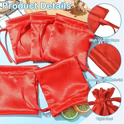 Satin Cloth Drawstring Pouches with Flower ST-CJ0048-001A-1
