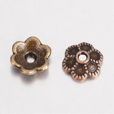 Alloy Bead Caps Enamel Settings PALLOY-D348-07AB-1