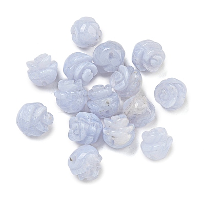 Natural Blue Lace Agate Carved Beads G-NH0001-10A-1