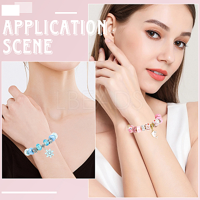 24Pcs 3 Colors Brass European Style Bracelet Making MAK-PA0001-01-1