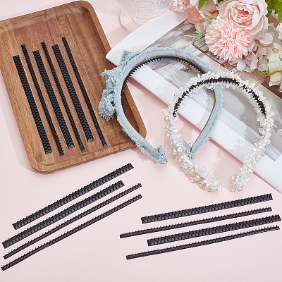 24Pcs 2 Styles Plastic Firm Headband Non-slip Strip DIY-CY0003-02-1