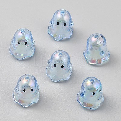 Transparent Acrylic Bead Caps TACR-WH0021-20G-1