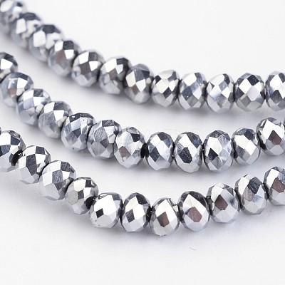 Electroplate Glass Bead Strands X-EGLA-G014-2mm-FP03-1
