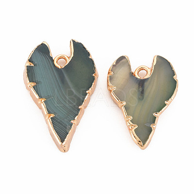 Natural Agate Pendants G-N326-122-1