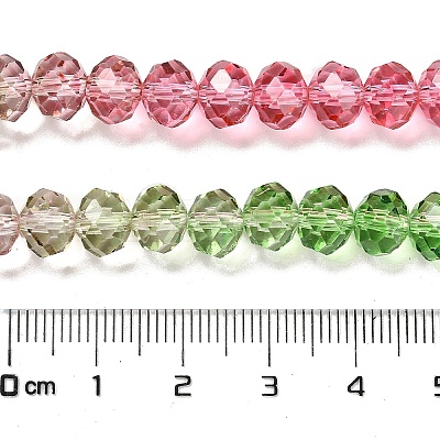 Transparent Painted Glass Beads Strands X1-DGLA-A034-T8mm-A18-1