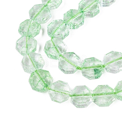 Transparent Crackle Glass Beads Strands GLAA-Q108-03A-07-1