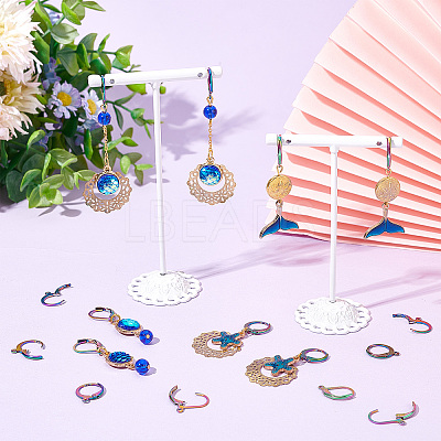 60Pcs 2 Style 304 Stainless Steel Leverback Earring Findings STAS-CN0001-17-1