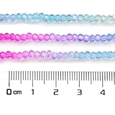 Transparent Painted Glass Beads Strands X1-DGLA-A034-T1mm-A14-1