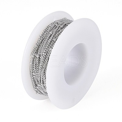 Tarnish Resistant 304 Stainless Steel Curb Chains CHS-G011-03P-01-1