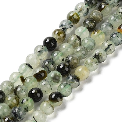 Natural Prehnite Beads Strands LS-G-P322-48-6mm-01-1