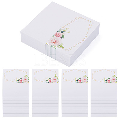 80Pcs Rectangle Paper Table Place Cards AJEW-TA0003-62B-1