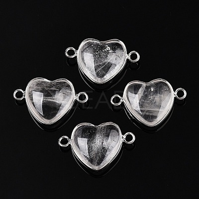 Natural & Synthetic Mixed Stone Love Heart Pendants G-T138-205M-P-1
