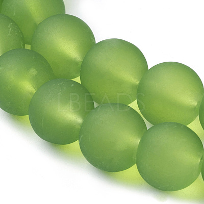 Baking Paint Transparent Glass Bead Strands GLAA-S031-4mm-34-1