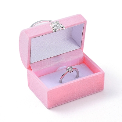 Lady Bag with Bear Shape Velvet Jewelry Boxes VBOX-L002-E03-1