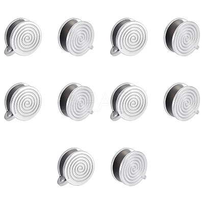 10Pcs 304 Stainless Steel Vortex Cuff Earrings EJEW-UN0002-76P-1