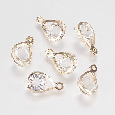 Glass Rhinestone Pendants IFIN-F144-24G-1