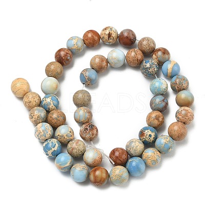 Natural Imperial Jasper Beads Strands G-I122-8mm-13-1