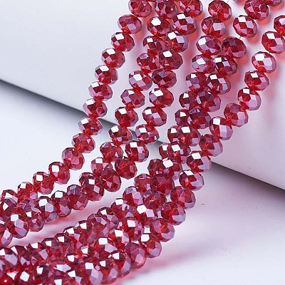Electroplate Glass Beads Strands EGLA-A034-T10mm-A06-1