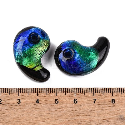 Luminous Handmade Silver Foil Lampwork Beads LAMP-F022-05F-1