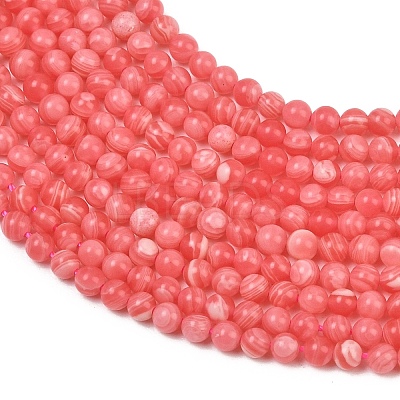 Dyed Synthetic Rhodochrosite Beads Strands GG-CBA0389-A03-3mm-1