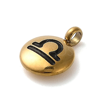 304 Stainless Steel Black Enamel Charms LS-STAS-R009-02G-11-1