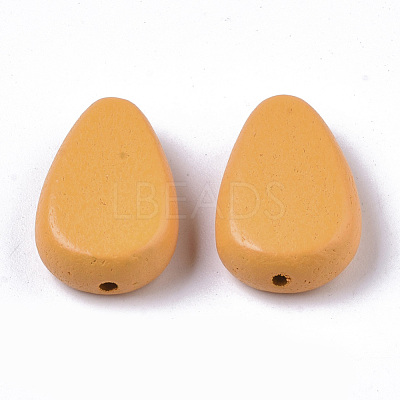 Painted Natural Wood Beads X-WOOD-R265-04-1