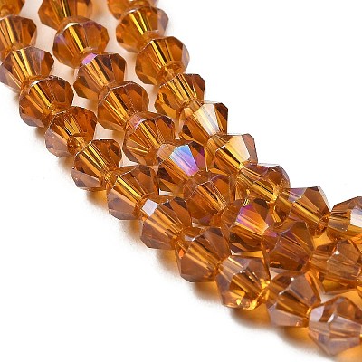 Transparent Electroplate Glass Beads Strands EGLA-A039-T4mm-B28-1