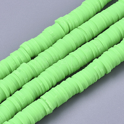 Handmade Polymer Clay Beads Strands CLAY-R089-6mm-081-1