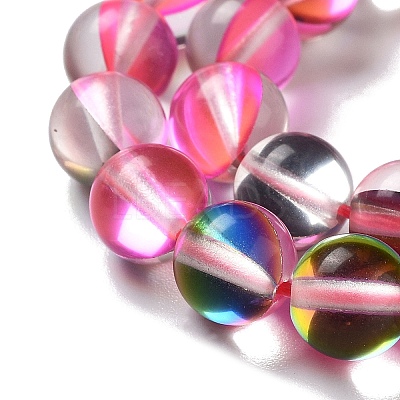Synthetic Moonstone Beads Strands G-P528-J02-10-1