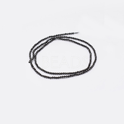 Natural Black Spinel Beads Strands G-E351-01-1