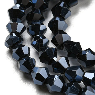 Opaque Solid Color Electroplate Glass Beads Strands EGLA-A039-P2mm-A17-1