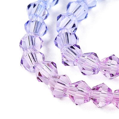 Gradient Color Baking Paint Glass Bead Strands X1-DGLA-A039-T2mm-A019-1