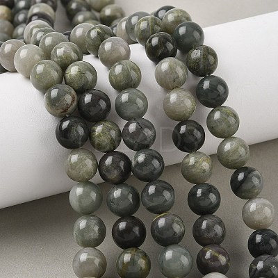 Natural Green Rutilated Quartz Beads Strands G-P325-03-10mm-1