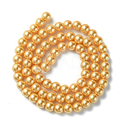 Eco-Friendly Dyed Glass Pearl Round Beads Strands HY-A002-6mm-RB112-1