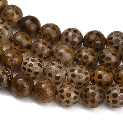 Tibetan Style dZi Beads Strands GG-NH0001-A02-10MM-1