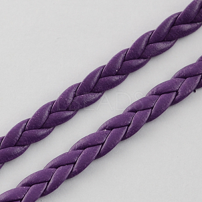 Braided Imitation Leather Cords LC-S002-5mm-04-1