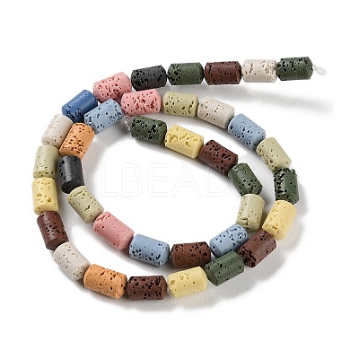 Synthetic Lava Rock Dyed Beads Strands G-H311-04-07-1