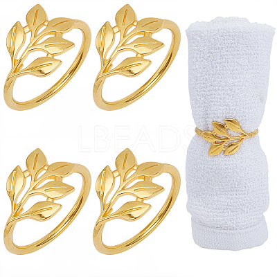 16Pcs Christmas Theme Alloy Napkin Rings AJEW-GF0013-16G-1