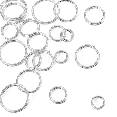 20Pcs 5 Styles 925 Sterling Silver Split Rings STER-TA0001-49-1